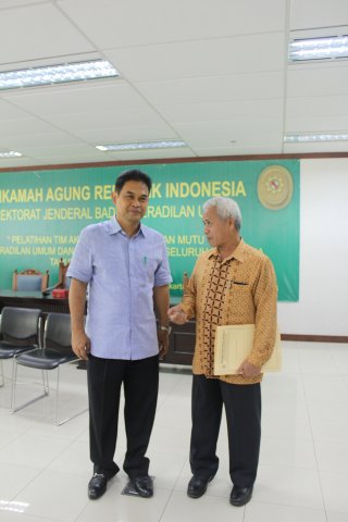 Pelatihan Tim APM Badilum dan PT Seluruh Indonesia 24-26 Februari 2016